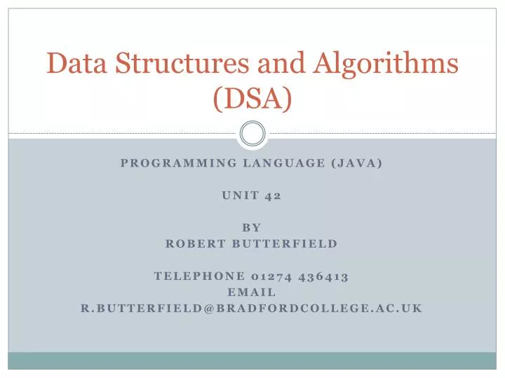 data structures and algorithms dsa
