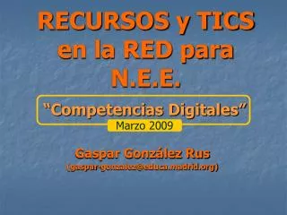 recursos y tics en la red para n e e