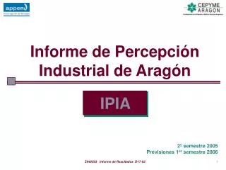 informe de percepci n industrial de arag n
