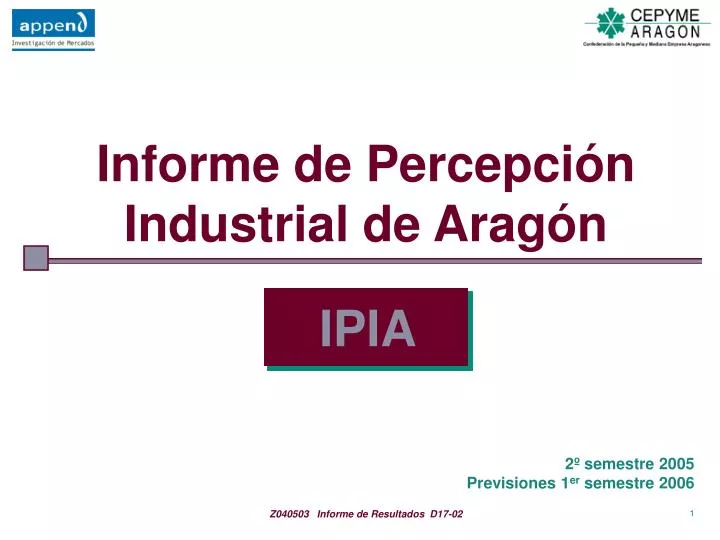 informe de percepci n industrial de arag n