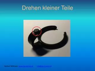 drehen kleiner teile