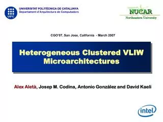 Heterogeneous Clustered VLIW Microarchitectures