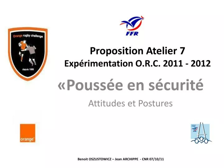 proposition atelier 7 exp rimentation o r c 2011 2012