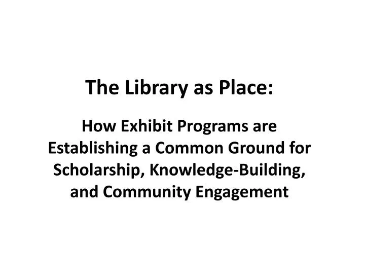 the library as place