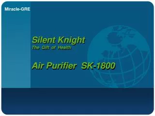 Silent Knight The Gift of Health Air Purifier SK-1800