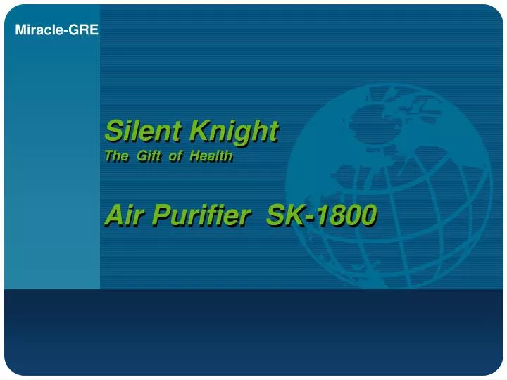 silent knight the gift of health air purifier sk 1800