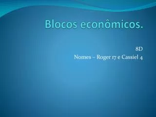 blocos econ micos