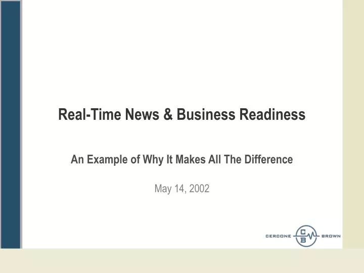 real time news business readiness