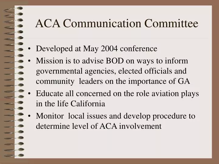 aca communication committee