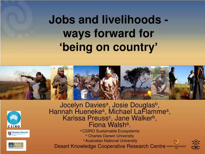 jobs and livelihoods ways forward for being on country