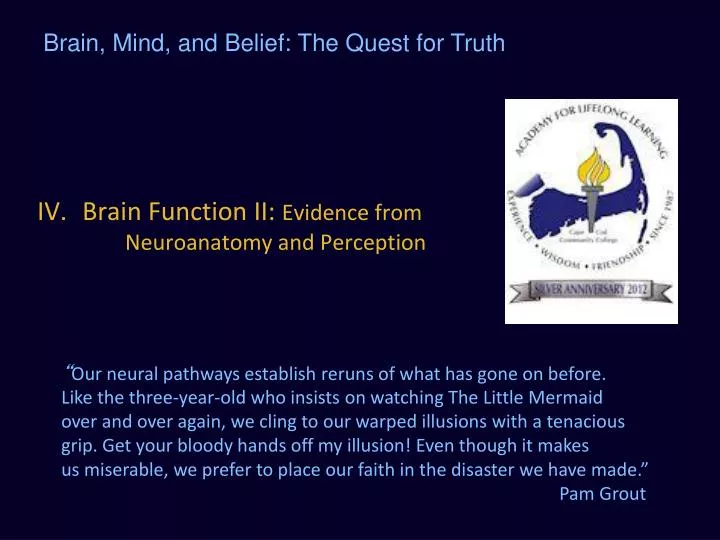brain function ii evidence from neuroanatomy and perception