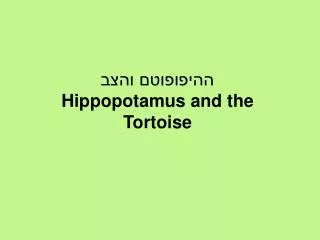 hippopotamus and the tortoise