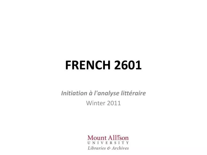 french 2601