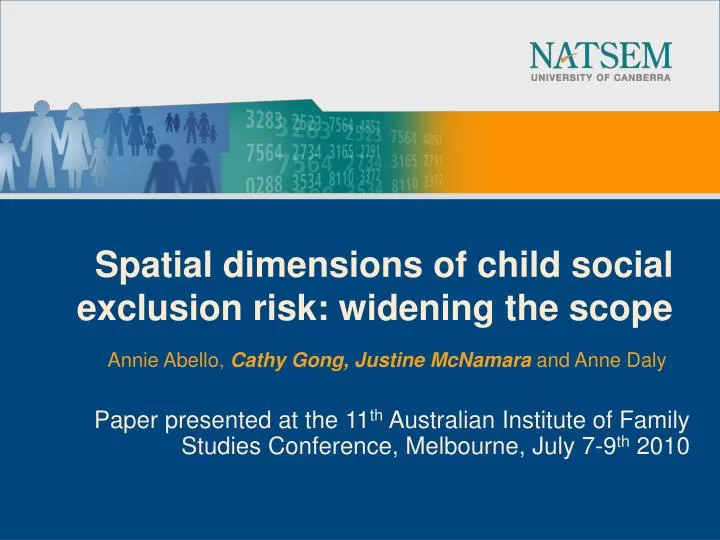 spatial dimensions of child social exclusion risk widening the scope