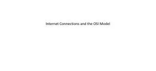 internet connections and the osi model