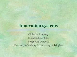 Innovation systems