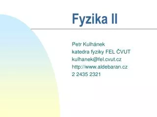 fyzika ii