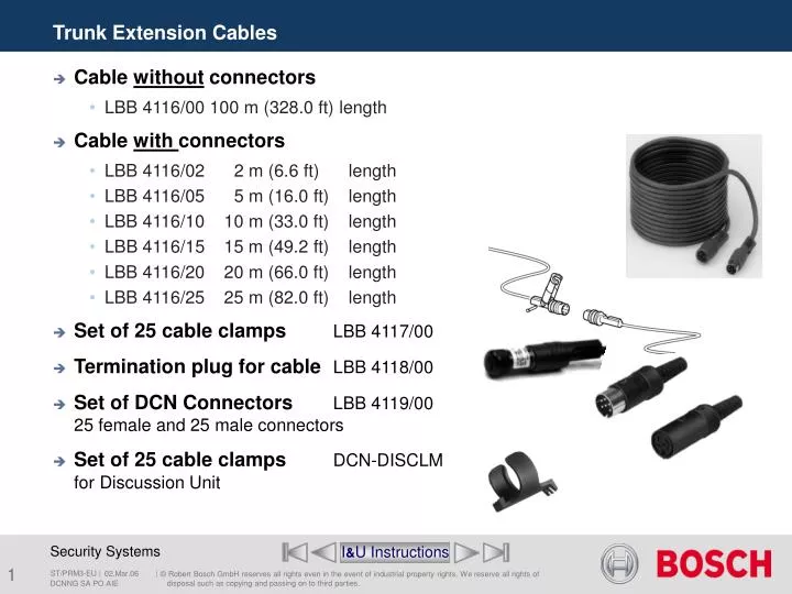 trunk extension cables