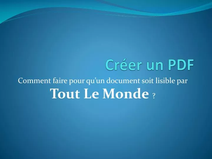 cr er un pdf