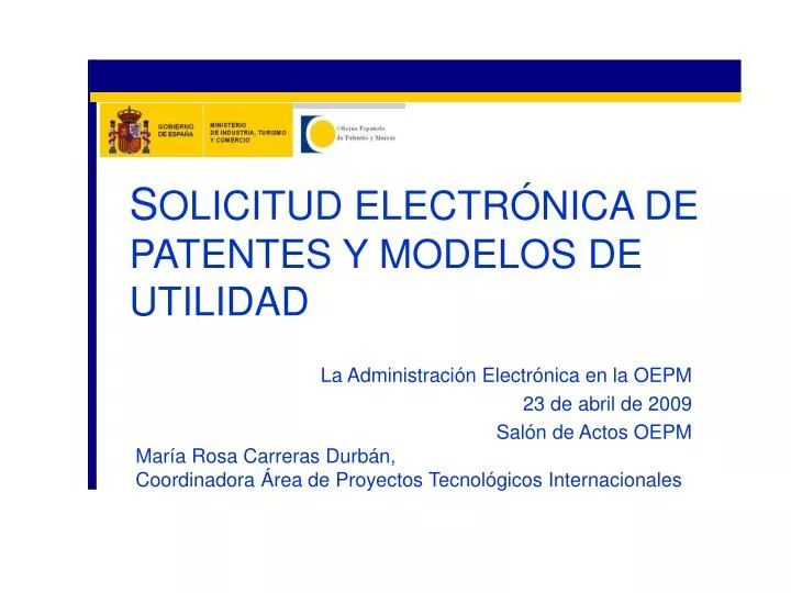 s olicitud electr nica de patentes y modelos de utilidad