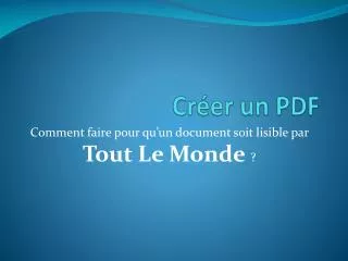 cr er un pdf