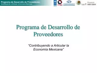 programa de desarrollo de proveedores