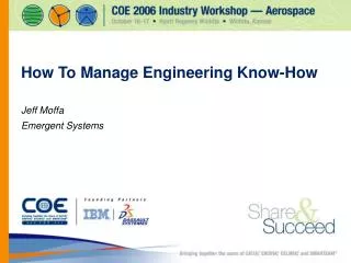 How To Manage Engineering Know-How