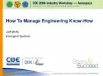 How To Manage Engineering Know-How - slide 1