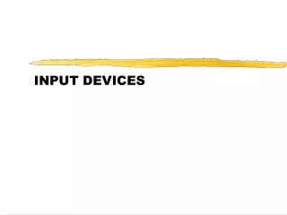 INPUT DEVICES