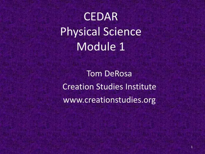 cedar physical science module 1