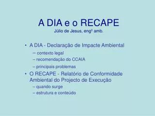 a dia e o recape j lio de jesus eng amb