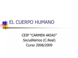 el cuerpo humano