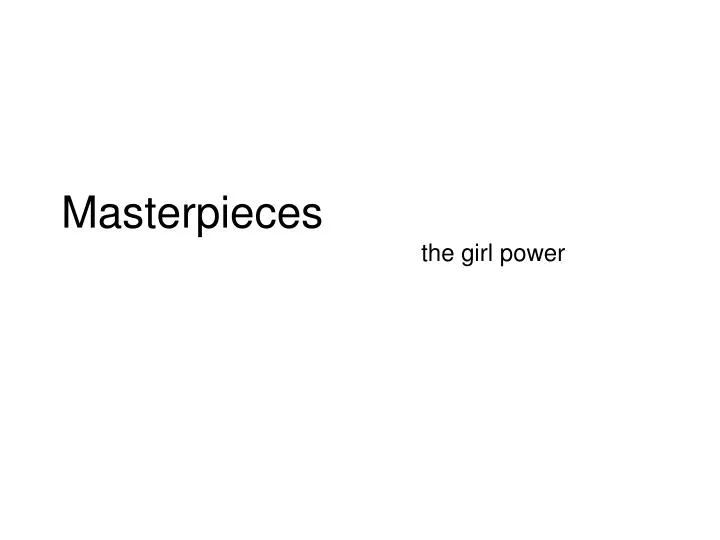 masterpieces the girl power