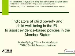 I ndicators of child poverty and child well - being in the EU
