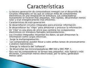 caracter sticas