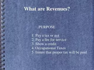 What are Revenues?