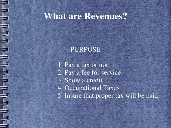 what are revenues