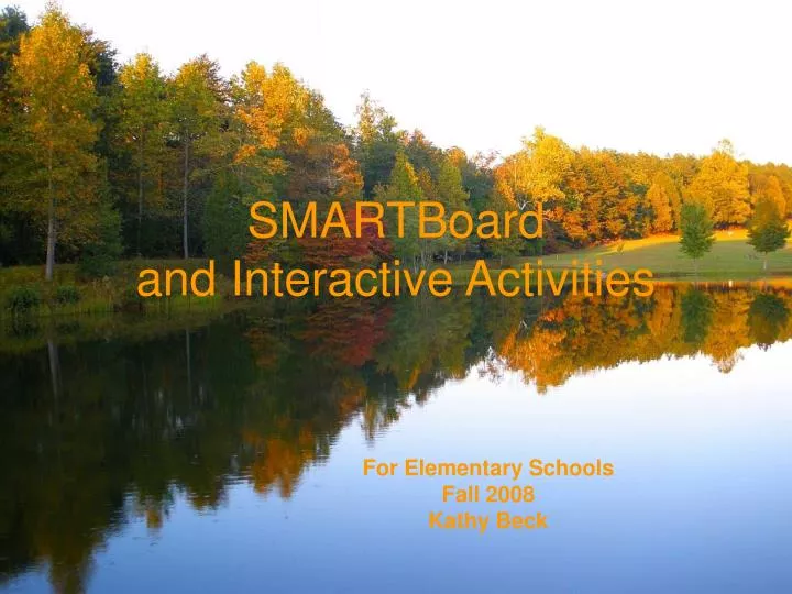 smartboard and interactive activities