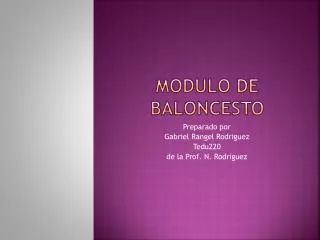 modulo de baloncesto