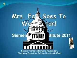 Mrs. Falk Goes To Washington!