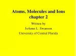 Atoms, Molecules and Ions chapter 2 - slide 1