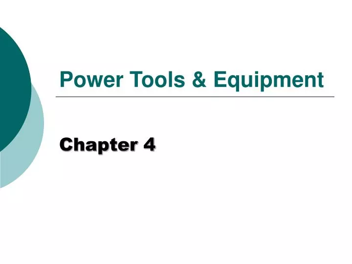 power tools equipment
