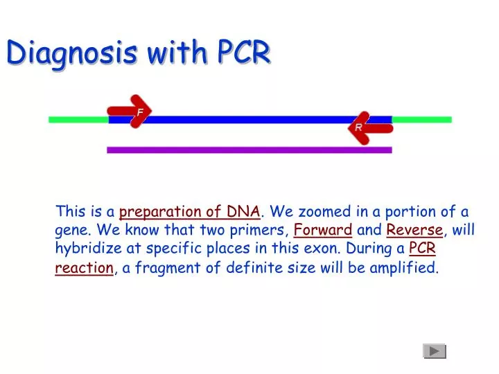 diagnosis with pcr
