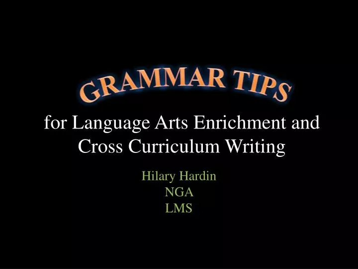 for language arts enrichment and cross curriculum writing