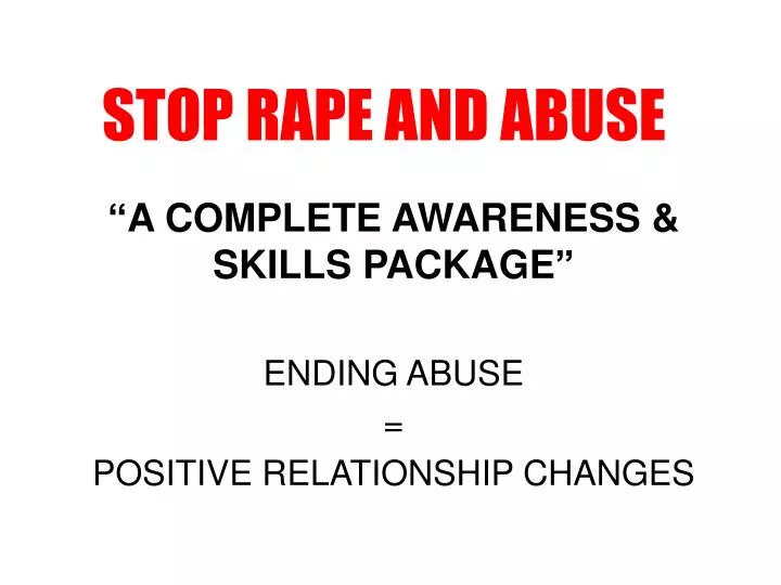 stop rape and abuse