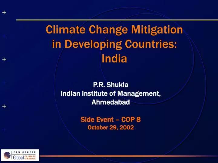 climate change mitigation in developing countries india