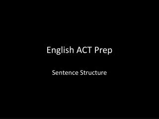 English ACT Prep