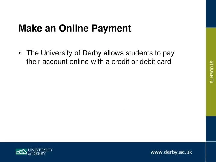 make an online payment