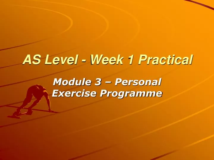 as level week 1 practical
