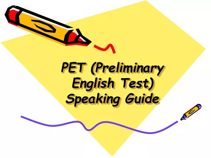 pet preliminary english test speaking guide